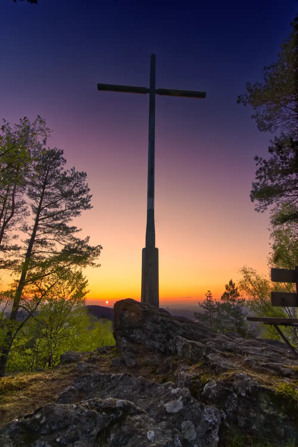 Gipfelkreuz am Rossberg bei Bad Kötzting
